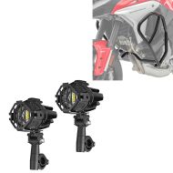 Set: LED Auxiliary Spot Light S22X + Engine Guard compatible with Ducati Multistrada V4 / S 21-24 Crash Bar DX