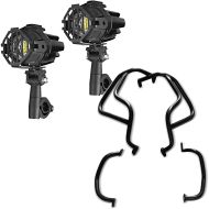 Set: LED Auxiliary Spot Light S22X + Engine Guard compatible with Honda CB 500 X 19-23 upper and lower