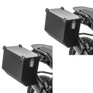 2x Motorcycle Aluminium Side Case Bagtecs Atlas 41l Alloy black Discount Set