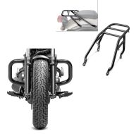 Set: Engine Guard compatible with Honda Rebel 500 CMX 17-24 Craftride with Luggage rack / motorcycle rack blk