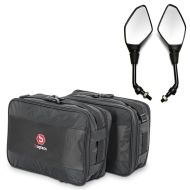 Vario pannier inner bags compatible with BMW R 1200 GS / Adventure 04-12 pannier bags MV1 + rear-view mirror ECE