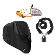 Motorcycle Cover XL cover + set: brake disc lock alarm + chain lock KS1 3.77 ft