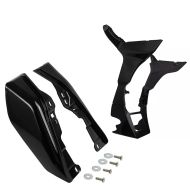 Set: Heat Wind deflector compatible with Harley Davidson Street Glide Special 15-23 air deflector Craftride WA3 black + Wind deflector fairing WK1 compatible with Harley Davidson Road Glide 17-23 Bug Spoiler Craftride black