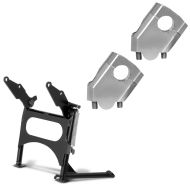 Handlebar riser 1.57 inch aluminum silver + Centre stand compatible with Honda Varadero XL 1000 V 01-11