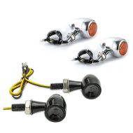 LED indicators compatible with Kawasaki VN 1500 Classic / Mean Streak with E-mark yellow chrome + LED indicators BL18 with E-mark front-rear tinted