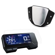 Aluminum windshield compatible with Honda CB 650 R 19-24 Airad CW14 + speedometer display protection film