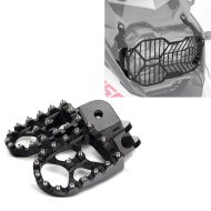 Aluminum footrests 2.24 inch + headlight grille headlights compatible with BMW R 1200 GS 17-18