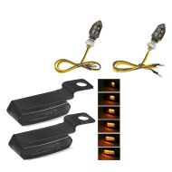 Handlebar indicators tinted + LED indicators with E-mark KP8 tinted