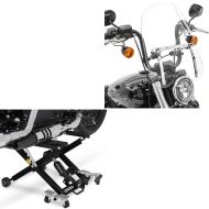 Set: Motorbike Scissor Lift Mid-lift XL 500kg blk ConStands with Motorbike Windshield CW1 for Retrobikes clear
