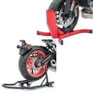 Set: Dolly Rear Paddock Stand Mover II Racing blk ConStands with Wheel Chock Easy-Plus Front Stand up to 21 Inch red