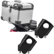 Set: Motorcycle Alu top box XS45 top Case 45Ls silver Bagtecs with Riser 1.57 inch Alu for Handlebars Ø 0.87 inch 7/8" blk