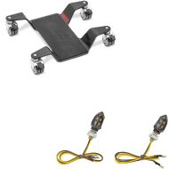 Set: Dolly Mover for Centre Stand Mover II max. 880 lbs blk ConStands with LED indicators motorcycle KP8 2 pieces tinted