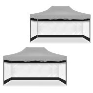 Set 2x 4 Pavillon walls foldable for Racing tent 3x14.76 ft Tourtecs transparent