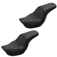 Set 2x 2-Up Seat fits for Harley Davidson Dyna 06-17 driver and passenger seat Craftride SF6 black
