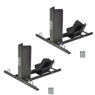 Set 2x Wheel Chock Transport Constands MW1 Stand Paddock 12-22" Inch universal black
