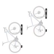 Set 2x Bicycle wall mount swiveling Cranit bicycle lift for 54-70mm tire width ME84 black