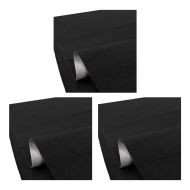 Set of 3 Motorcycle seat cover fabric artificial leather anti-slip black XL 140x39.37 inch