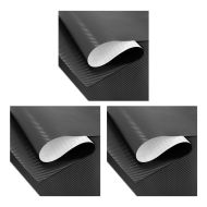 Set of 3 Motorbike Adhesive Wrapping Foil Zaddox Carbon Foil 75x39.37 inch Carbon-Look 3D in black
