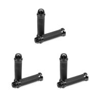 Set of 3 Handlebar Grips Zaddox 2X 0.87 inch black