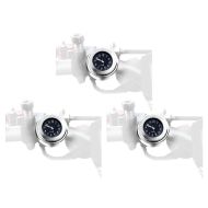 Set of 3 Motorcycle handlebar clock analog with bracket Craftride chrome