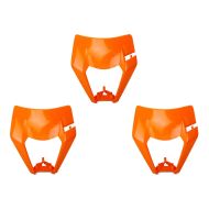 Set of 3 Headlight mask compatible with KTM EXC / EXC-F Enduro 2017-2021 Xdure PQ4 orange