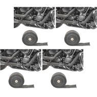 Set of 4 Exhaust wrap for motorbike Craftride Heat shield tape32.81 ft black