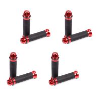 Set of 4 Handlebar Grips Zaddox 2X 0.87 inch red