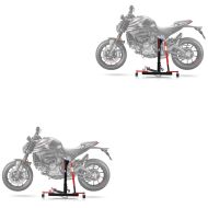 2x Central Stand compatible with Ducati Monster 937 21-25 red Paddock Stand ConStands Power-Evo