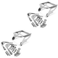2x Set: Topcase Mounting Rack TP 2-Up Detachable fits for Harley Davidson Touring 97-08 chrome Craftride + Docking Hardware Kit fits for Detachable accessories fits for Harley Davidson Touring 97-08 Craftride