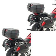 2x Panniers Set + Top Box compatible with Yamaha TDM 900 / 850 SCT8 Bagtecs black
