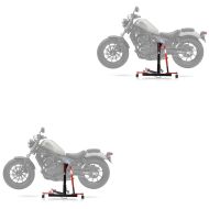 2x Central Stand compatible with Honda Rebel 500 CMX 17-25 red Paddock Stand ConStands Power-Evo