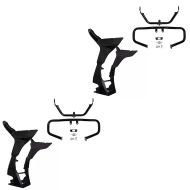 2x Set: Wind deflector fairing WK1 compatible with Harley Davidson Road Glide 17-23 Bug Spoiler Craftride black + Engine Guard Chopped compatible with Harley Davidson Road Glide 15-22 Crash Bar Craftride CH6 black