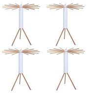 Set of 4 foldable clothes racks Divit WS17 clothes racks bamboo