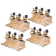 Set of 4 liqueur dispensers Divit LS10 spirits dispensers suitable for 4 bottles and tap NEW