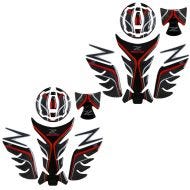 2x Tank Pad Set compatible with Kawasaki Z 900 17-24 tank sticker Zaddox TPS red