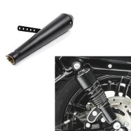 Set: Stoßdämpfer 10,5" Harley Sportster 04-20 Federbein + Auspuff Cone Endschalldämpfer Caferacer universal schwarz_1