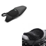 Set: Lammfell Sitzkissen Tourtecs CA910 31 X 27cm + Gel Sitzkissen Tourtecs Neopren M Gelkissen Sitzauflage in schwarz_1