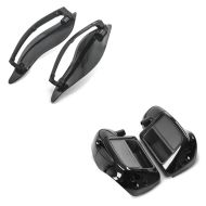 Set: Beinschild für Harley Touring Modelle 2014-2020 schwarz + Seitlicher Windabweiser für Harley-Davidson Touring 14-20 schwarz_1