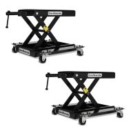 2x Motorbike Scissor Lift Dolly Mid-lift M Mover 500 kg in black Discount Set