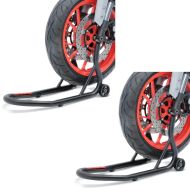 2x Montageständer Vorderrad ConStands Fork Motorradständer mit Dornaufnahme schwarz matt Spar-Set_1