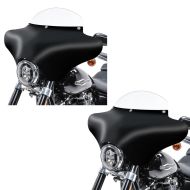 2x Batwing Fairing with windshield M for Cruisers and Bobbers MW8 matt-clear Craftride Discount Set
