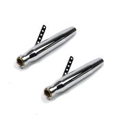 2x Craftride Auspuff Tapered Endschalldämpfer für Caferacer und Custombikes chrom Spar-Set_1