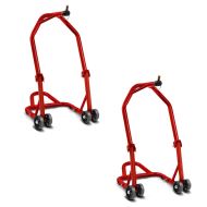 2x Front head lift paddock stand ConStands Classic red with 1.06 inch Adaptor Pin Discount Set
