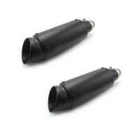 2x Auspuff Schalldämpfer Zaddox Pace Edelstahl Schwarz Spar-Set_1