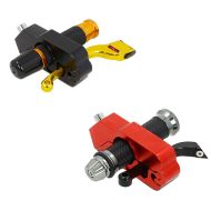 Set: Bremshebelschloss / Diebstahlsicherung PT22 rot + Bremshebelschloss 22 mm Lenker Griffschloss 9x4 cm BS-Motoparts Alu_1