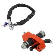 Set: Alarm Kettenschloss CA1, 1m-8mm + Bremshebelschloss / Diebstahlsicherung PT22 orange_1
