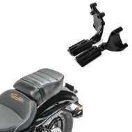 Set: Passenger footpegs with supports fits for harley Sportster 883 Iron 14-20 BL1 Craftride + Passenger seat with padding fits for Harley Davidson Sportster Forty-Eight 48/ 883 Iron Craftride