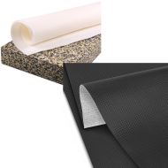 Set: Sitzbank Schaumstoff M 66x34x8cm + Sitzbank Bezug Kunstleder Neubezug im Carbon-Look_1