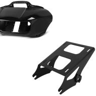 Set: Frontverkleidung Innen-Aussen für Harley- Road Glide 15-20 schwarz + Topcase Träger Doppelsitzbank für Harley Touring 14-21 schwarz_1