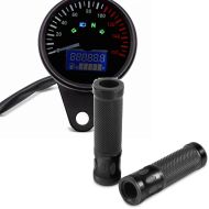 Set: Speedometer KTX Tachometer universal in + Handlebar Grips 5X - 0.87 inch